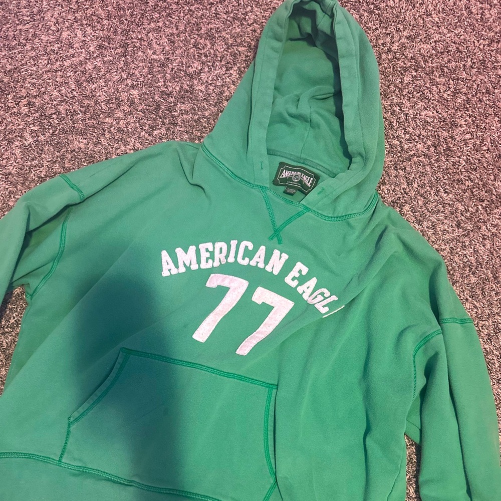 American Eagle Green 77 Hoodie